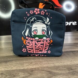 Anime Character Print lunch Bag - Navy
